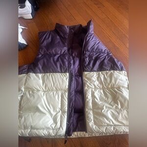 Purple and Cream Puffer Vest marmot